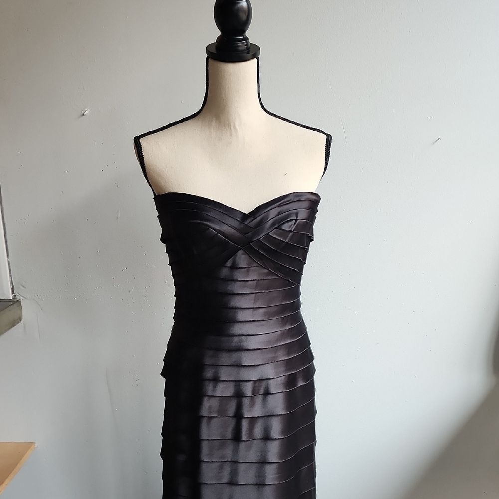 Max Azria Elegant Black Strapless Dress